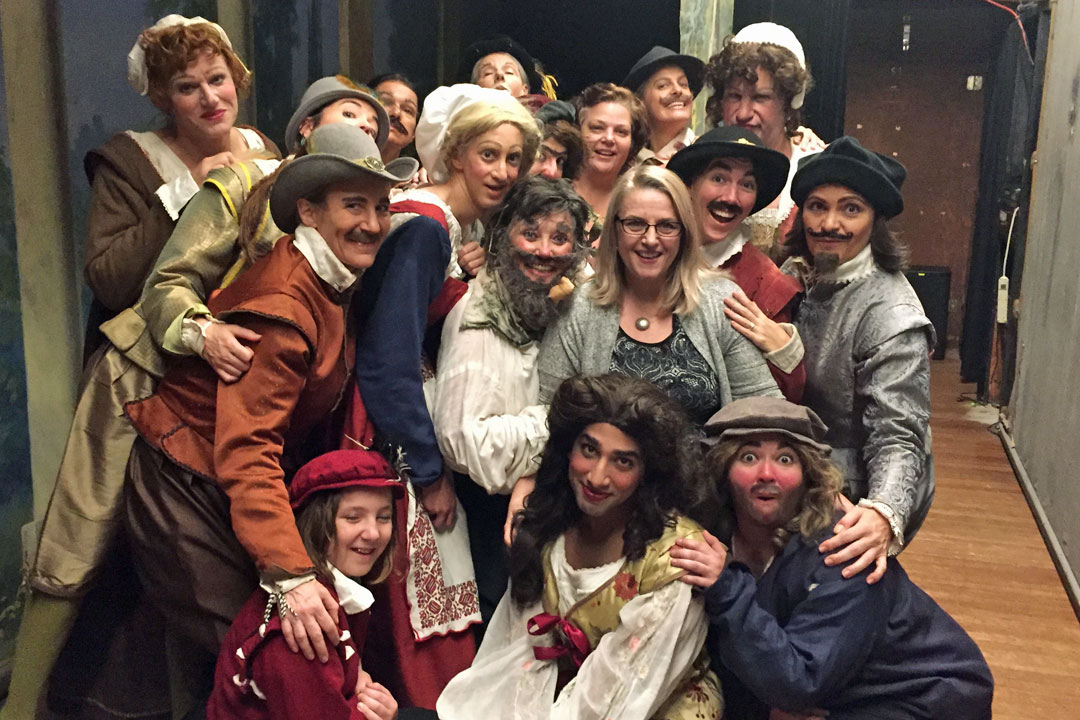 Merry Wives of Windsor cast with director Susan Gayle Todd